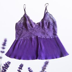 Victoria’s Secret Purple Lace & Chiffon Camisole